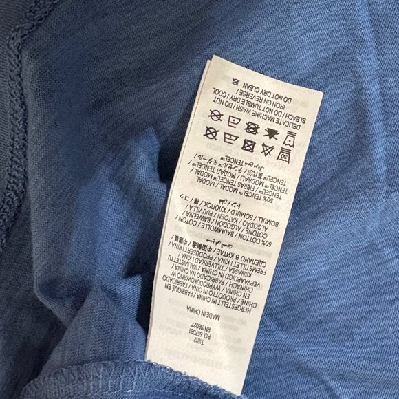 NWT New Boden Womens Blue Slub Cotton Tencel Modal Bonnie Blouse Relaxed Top 6 - Picture 9 of 12